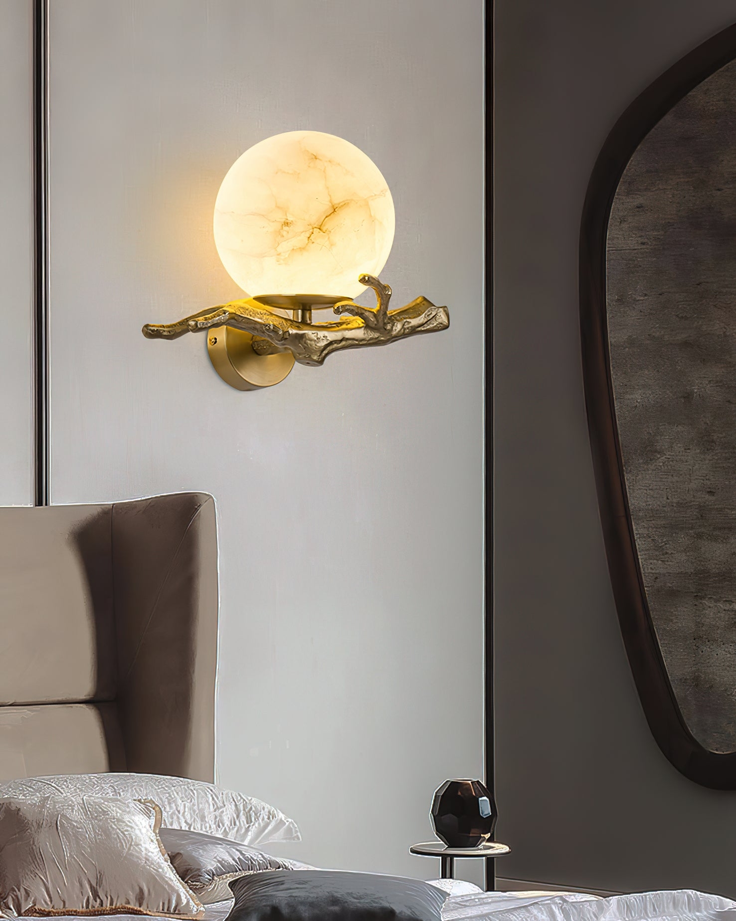 Retro Twigs Alabaster Wall Lamp D435