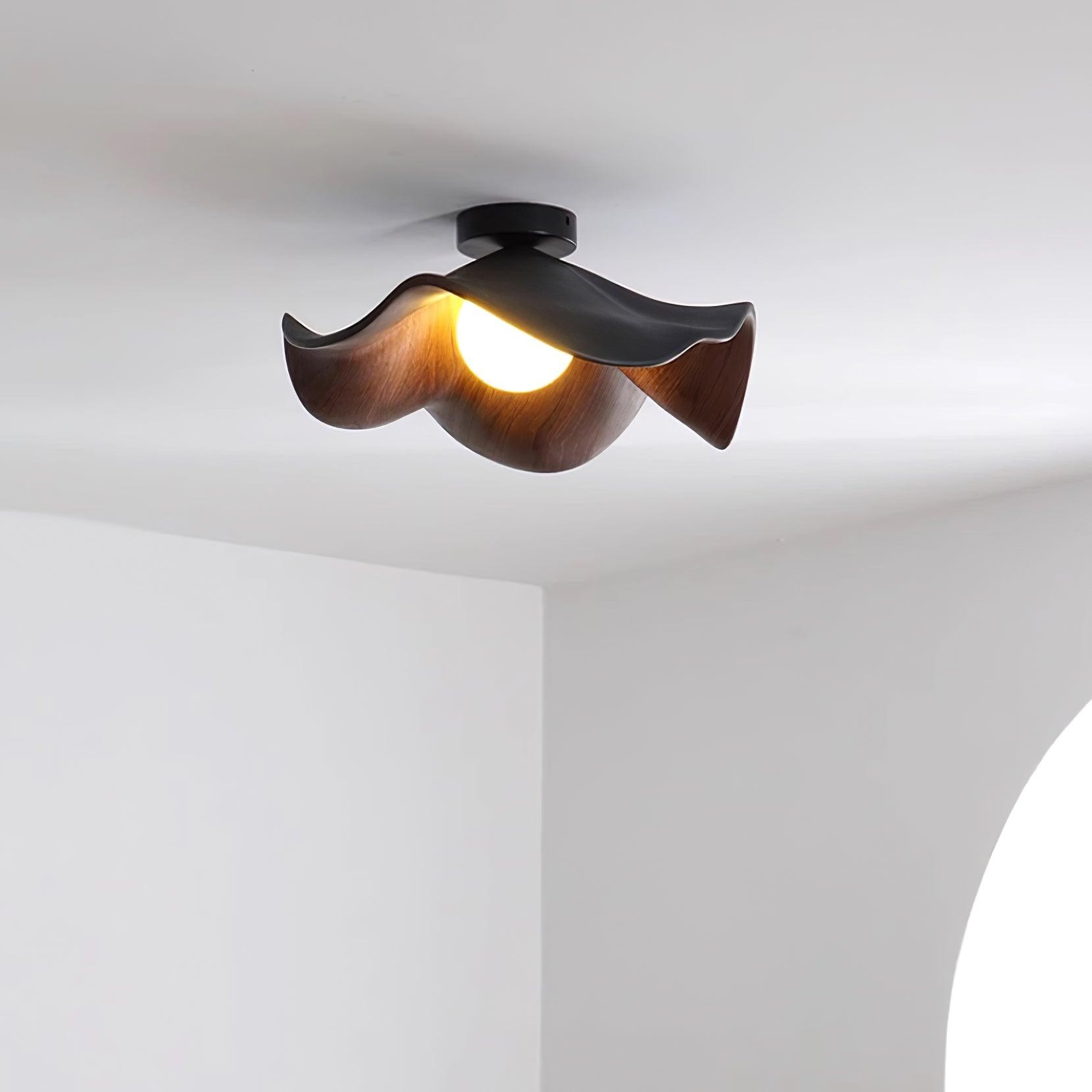 New Modern Simple Walnut Grain Ceiling Light K300