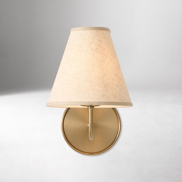 Fibura Elegant Linen Shade Wall Lamp - Contemporary Lighting for Hallway and Bedroom K1408