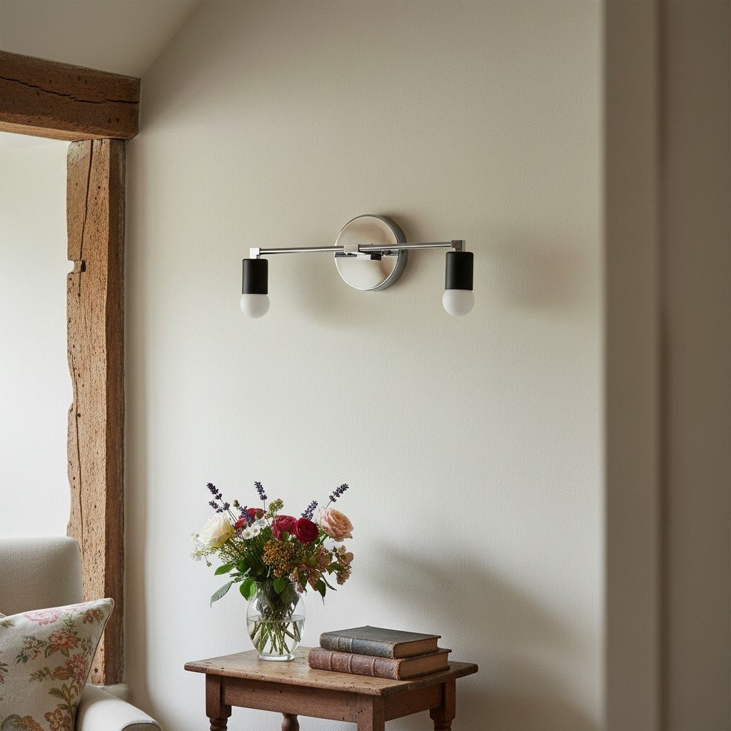 Mobilux Line industrial Bathroom Vanity Light - Minimalist Wall Sconce - Elegant Fixture K1473