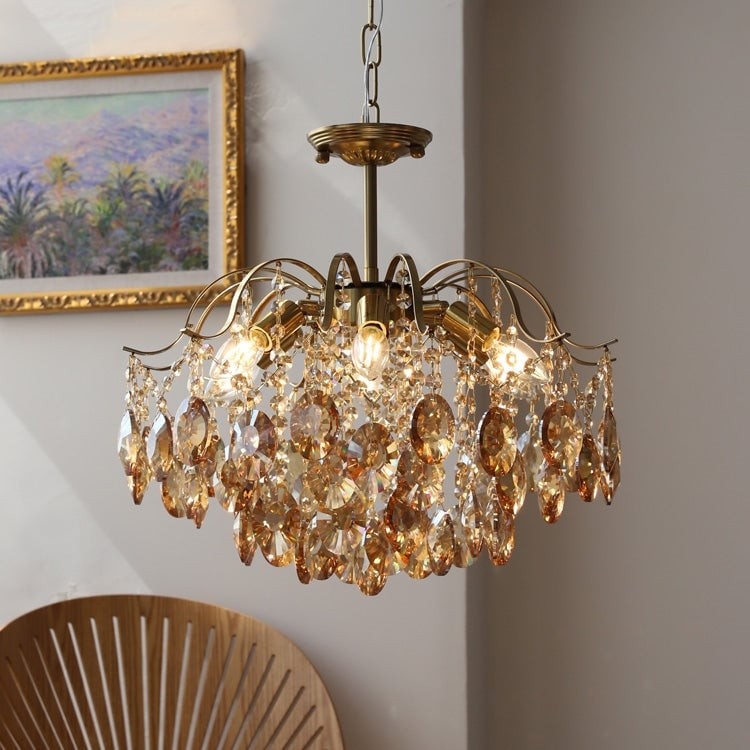 Vintage Sumptuous Teardrop Crystal Chandelier K1279