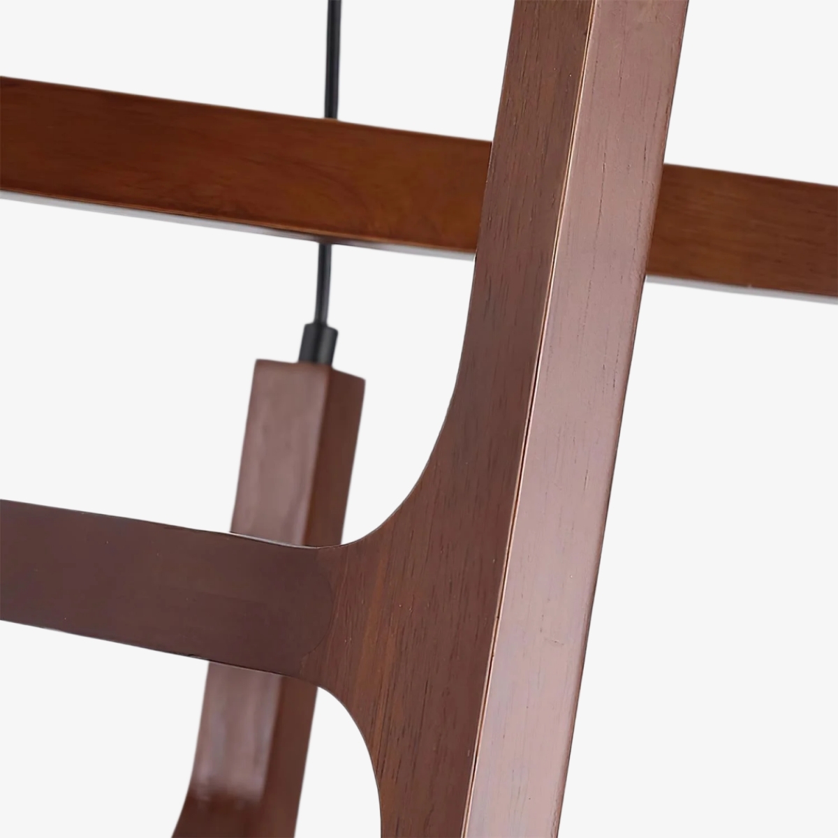 Auralith Wood Chandelier Multi Arm Fixture - Modern Natural Lighting for Living and Dining K2324