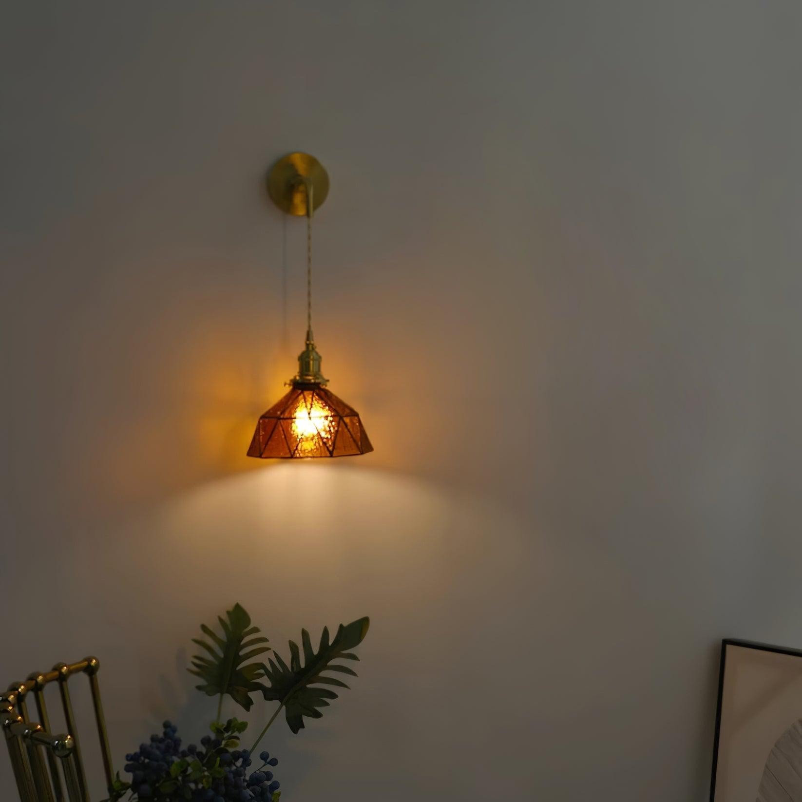 Retro Pastoral Glass Wall Lamp K626