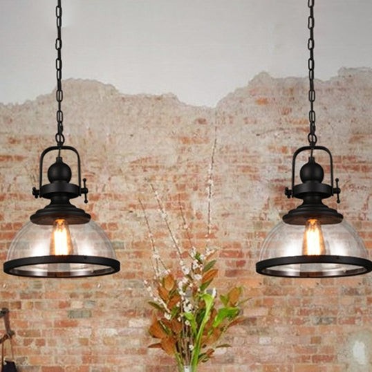 Modern Industrial Style Dome Glass Pendant Lamp K331