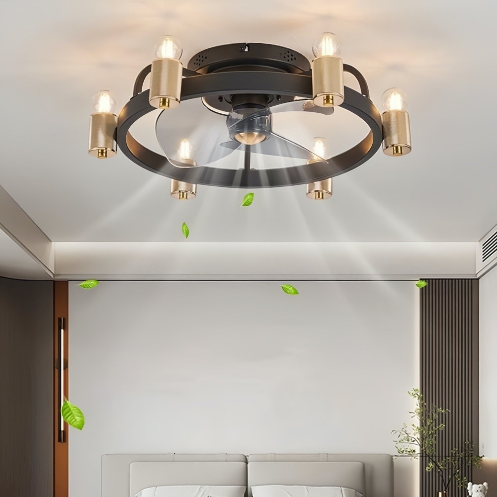 American Industrial Quiet Ceiling Fan Light K1108
