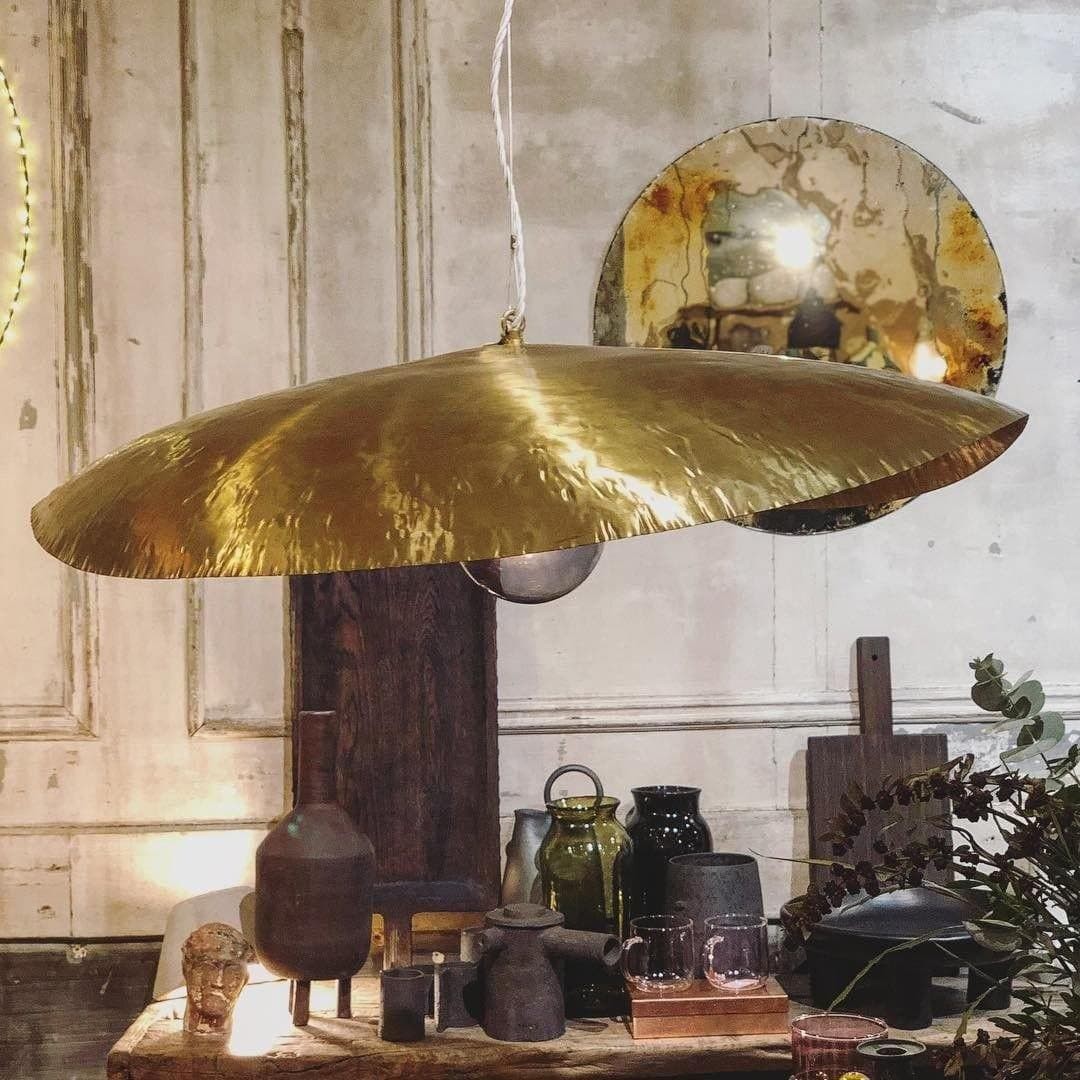 Hammered Brass Suspension Light K1205