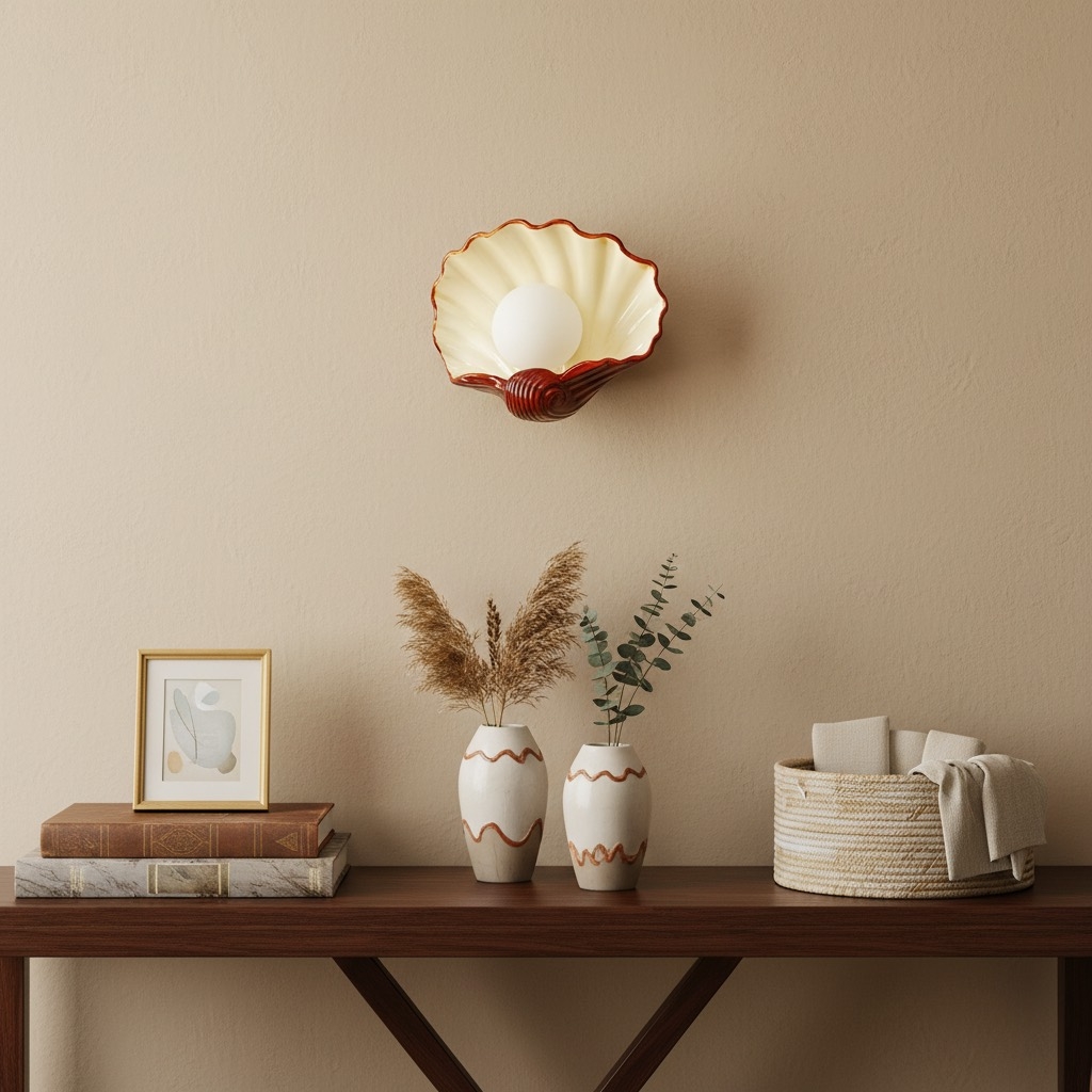 Nautris Sculptural Art Deco Curved Resin Wall Lamp - Decorative Lighting for Vanity K2291