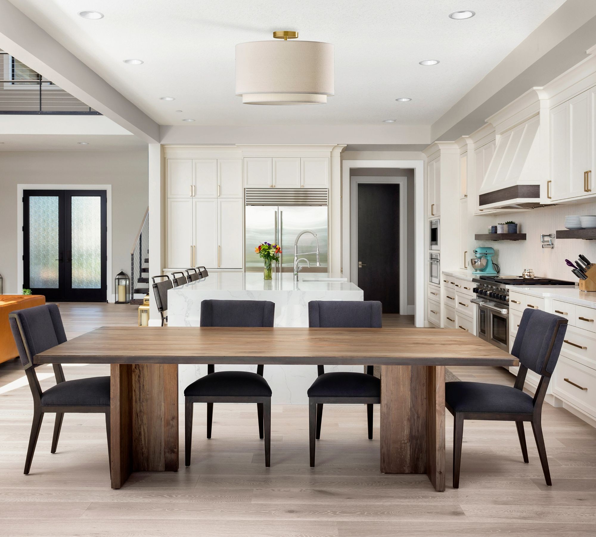 Dumora Double Layer Drum Shade Ceiling Light – Modern Flush Mount for Living & Dining K1328