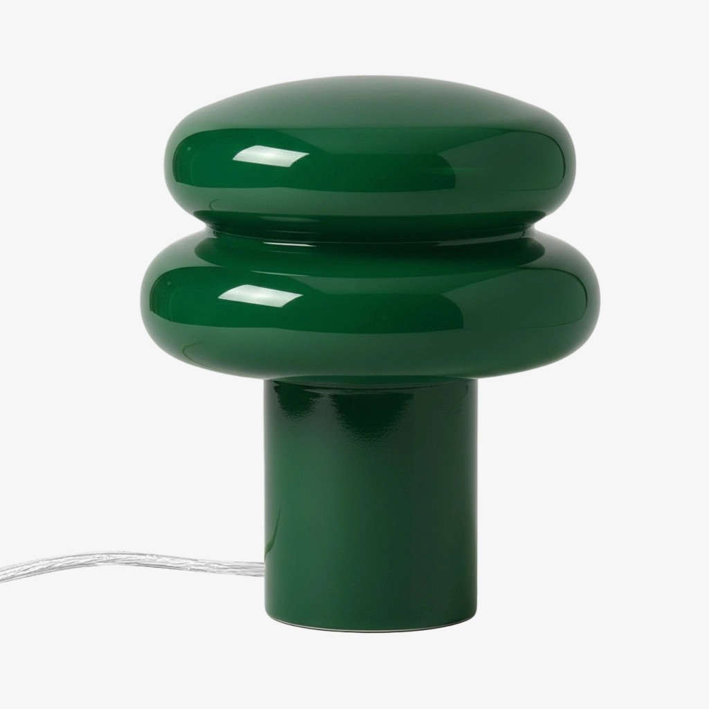 Orra Mushroom Glass Table Lamp - Minimalist Opal Shade Table Light for Home Décor K1428