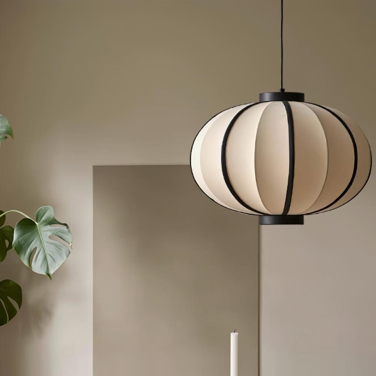 Minimalist Black and White Lantern Pendant Lamp K593