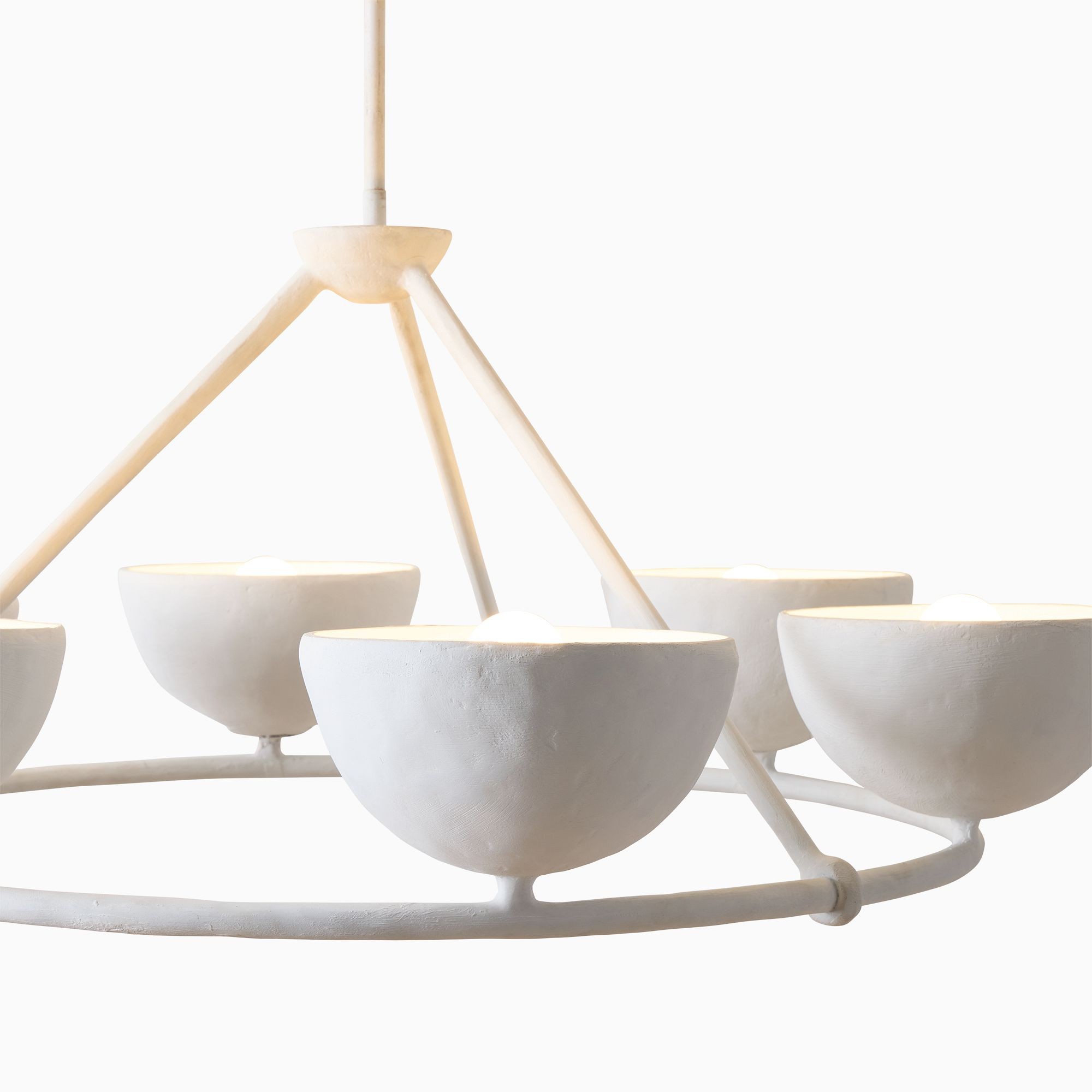 Plara Multi‑Light Chandelier - Modern Polyresin and Plaster for Dining & Foyer K1696