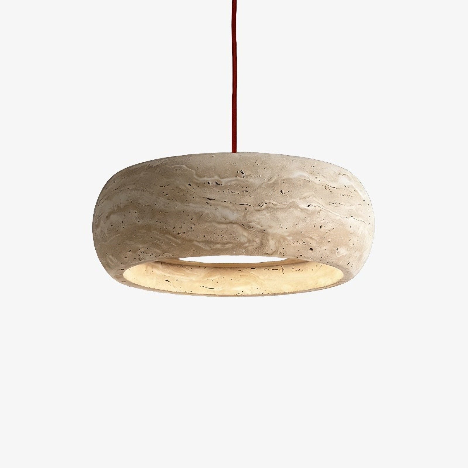 Kairis Travertine Natural Stone Pendant Light - Vintage Style Lighting for Dining and Living Spaces K2136