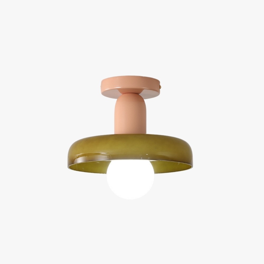 Bauhaus Round Glass Flush Disc Ball Ceiling Light K929