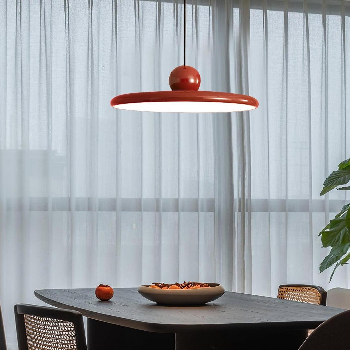 Minimalist Cream Style Flying Disc Pendant Lamp K790