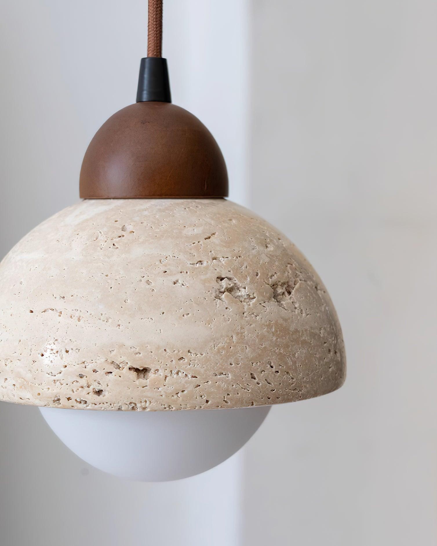 Yellow Travertine Wabi-Sabi Style Pendant Lamp K670