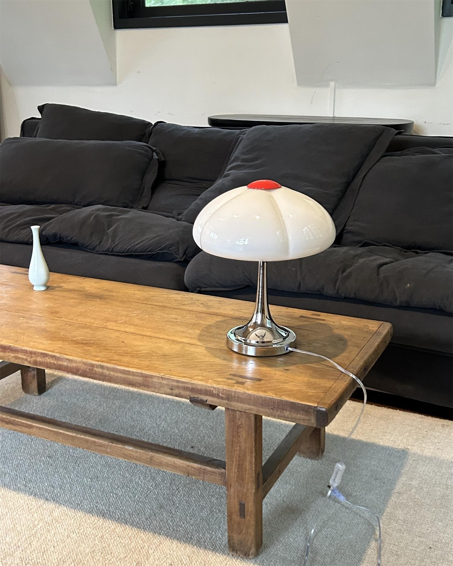 Cream Style Glass Mushroom Table Lamp K706