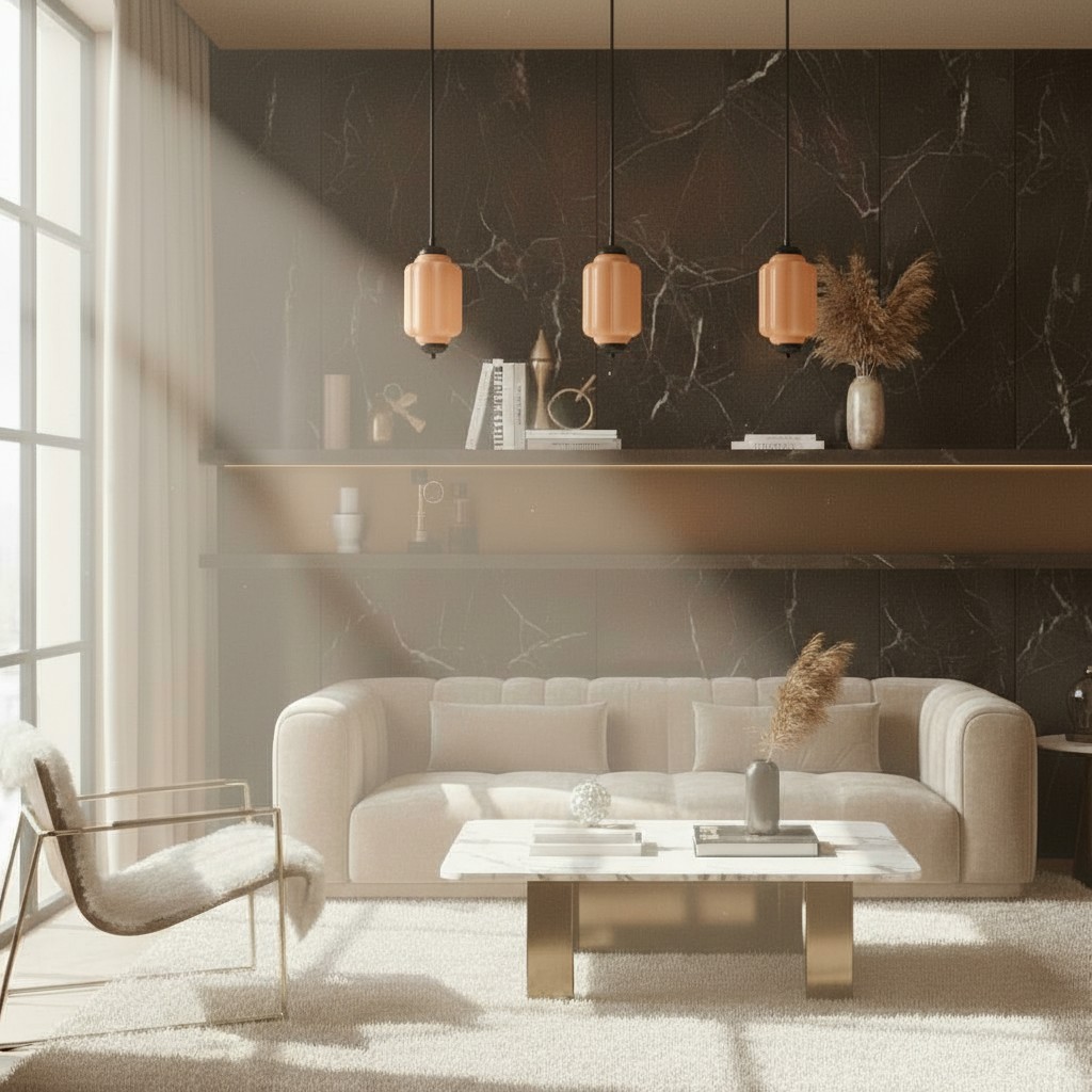 Eloise Simple Glass Irregular Lantern Pendant Lamp K836