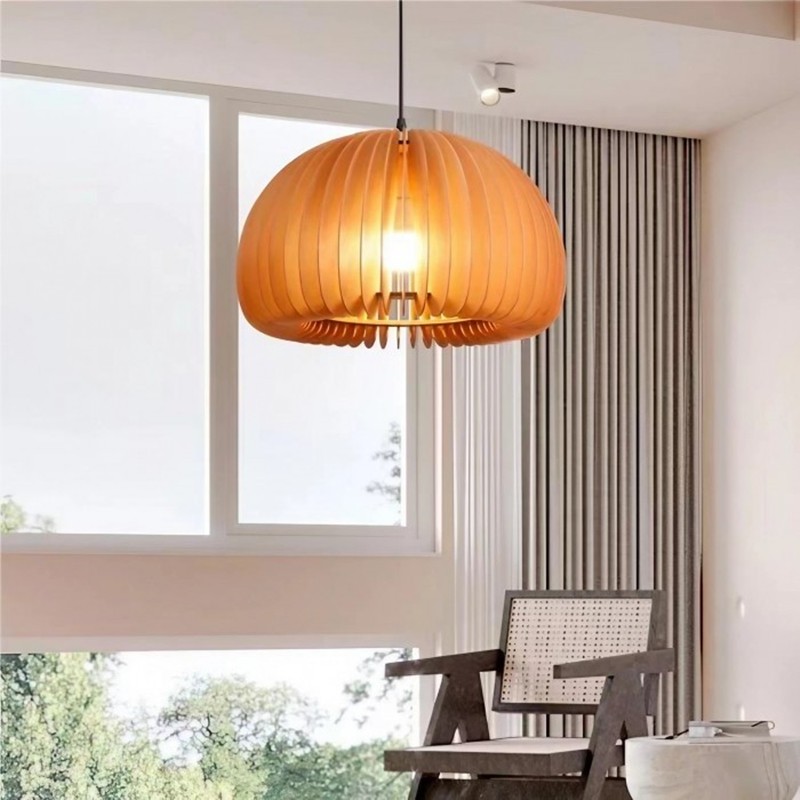 Creative Wooden Pumpkin Pendant Lamp K134