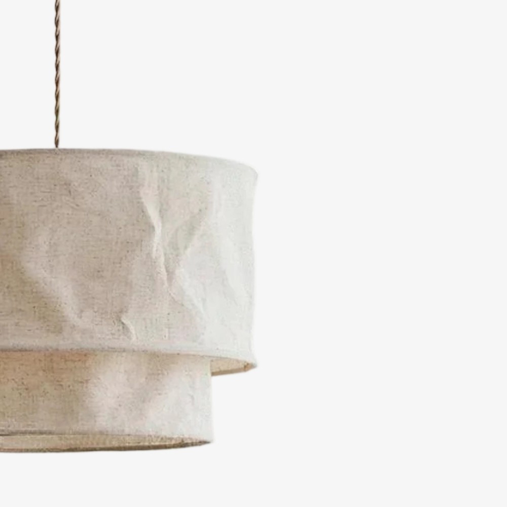 Aeroloom Crumpled Fabric Pendant Lamp - Minimalist Style Lighting for Bedroom and Living K2102