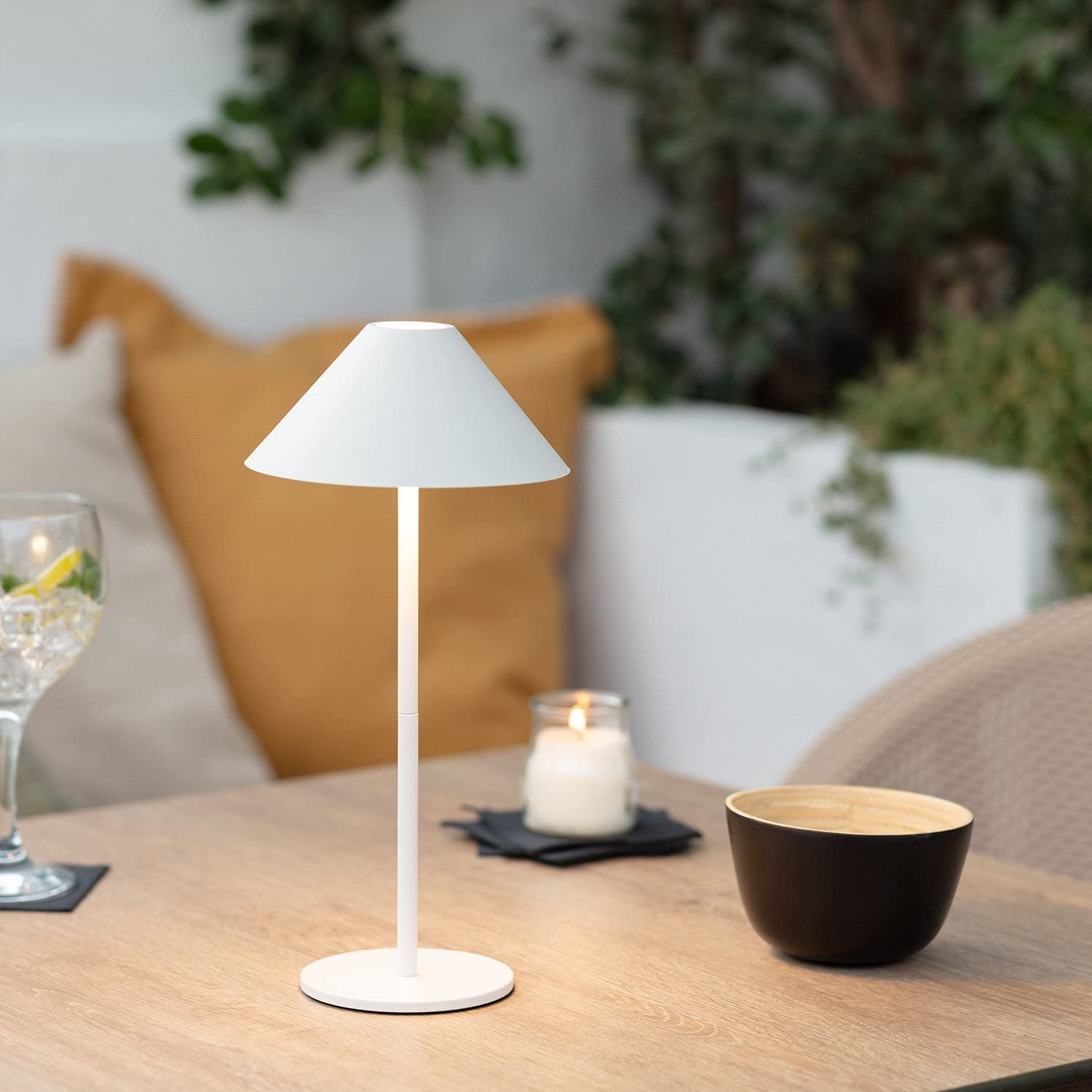 Cone Portable Battery Outdoor Table Lamp K49