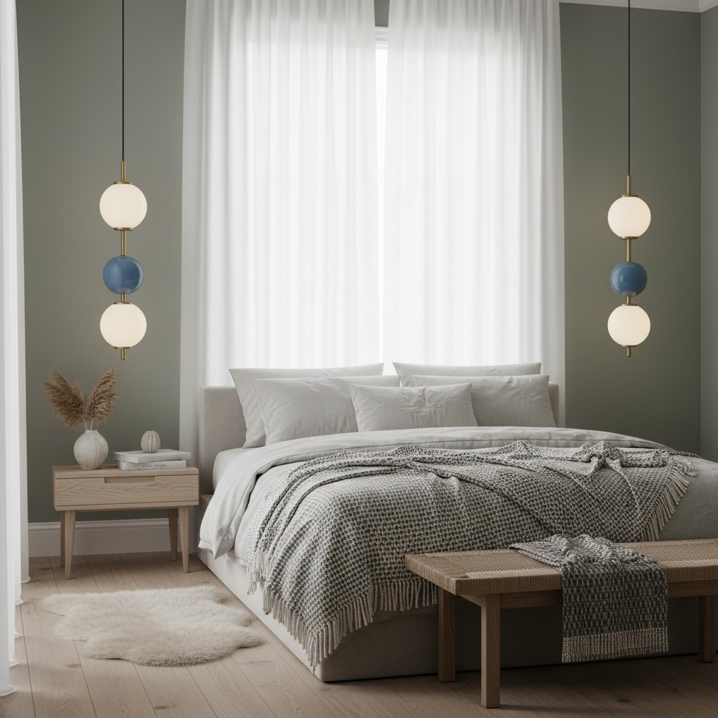 Cream Style Globe Bubble Pendant Light K154