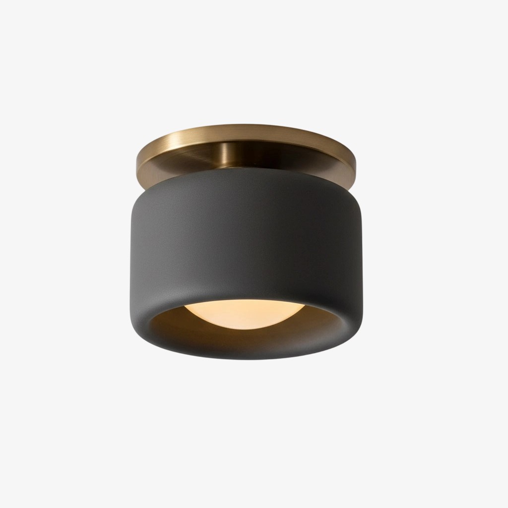 Cerova Modern Porcelain Flush Mount Ceiling Light– Elegant Ivory Shade K1373