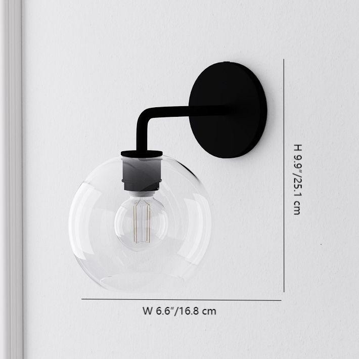 Selvion Artistic Globe Sconce Light - Handcrafted Glass Sculptural Wall Fixture K1158