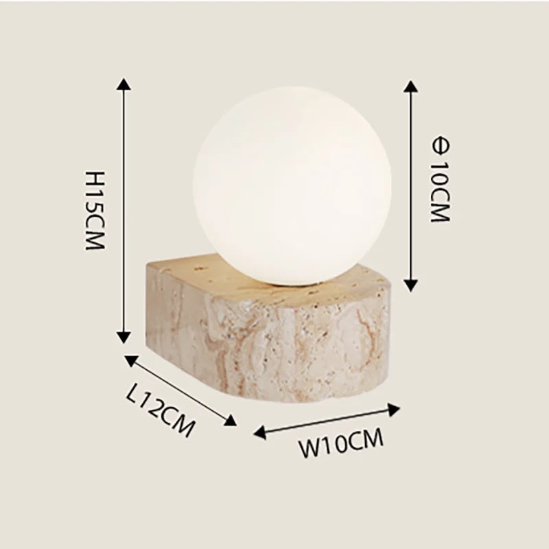 Travertine Hemisphere Wall Sconce D886