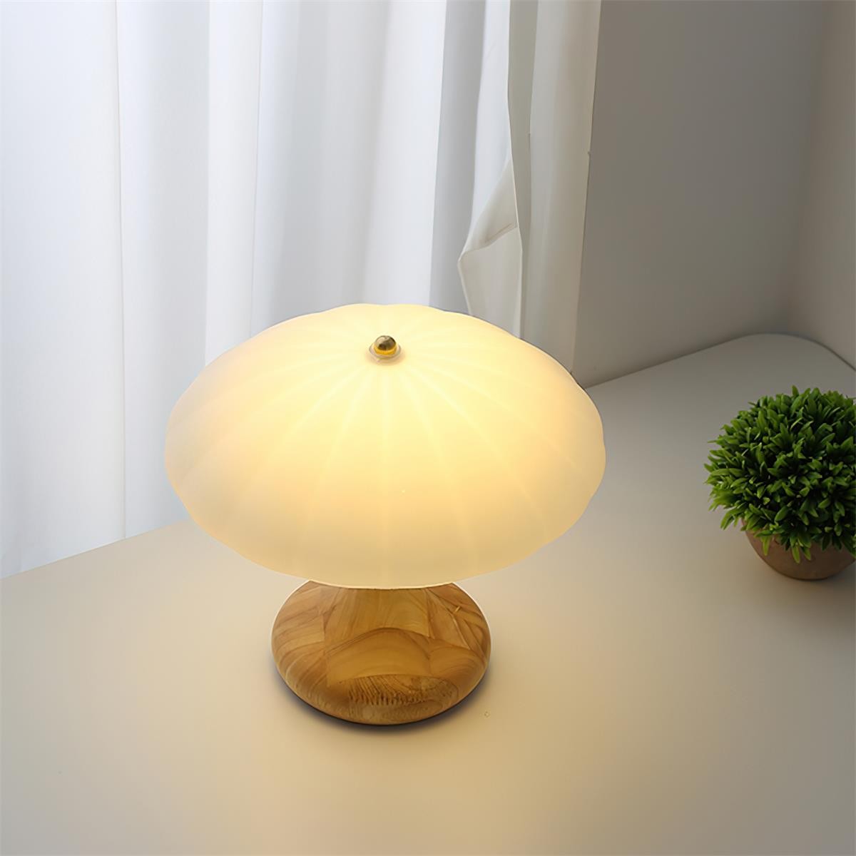 Mushroom Shape Curved Table Lamp K697