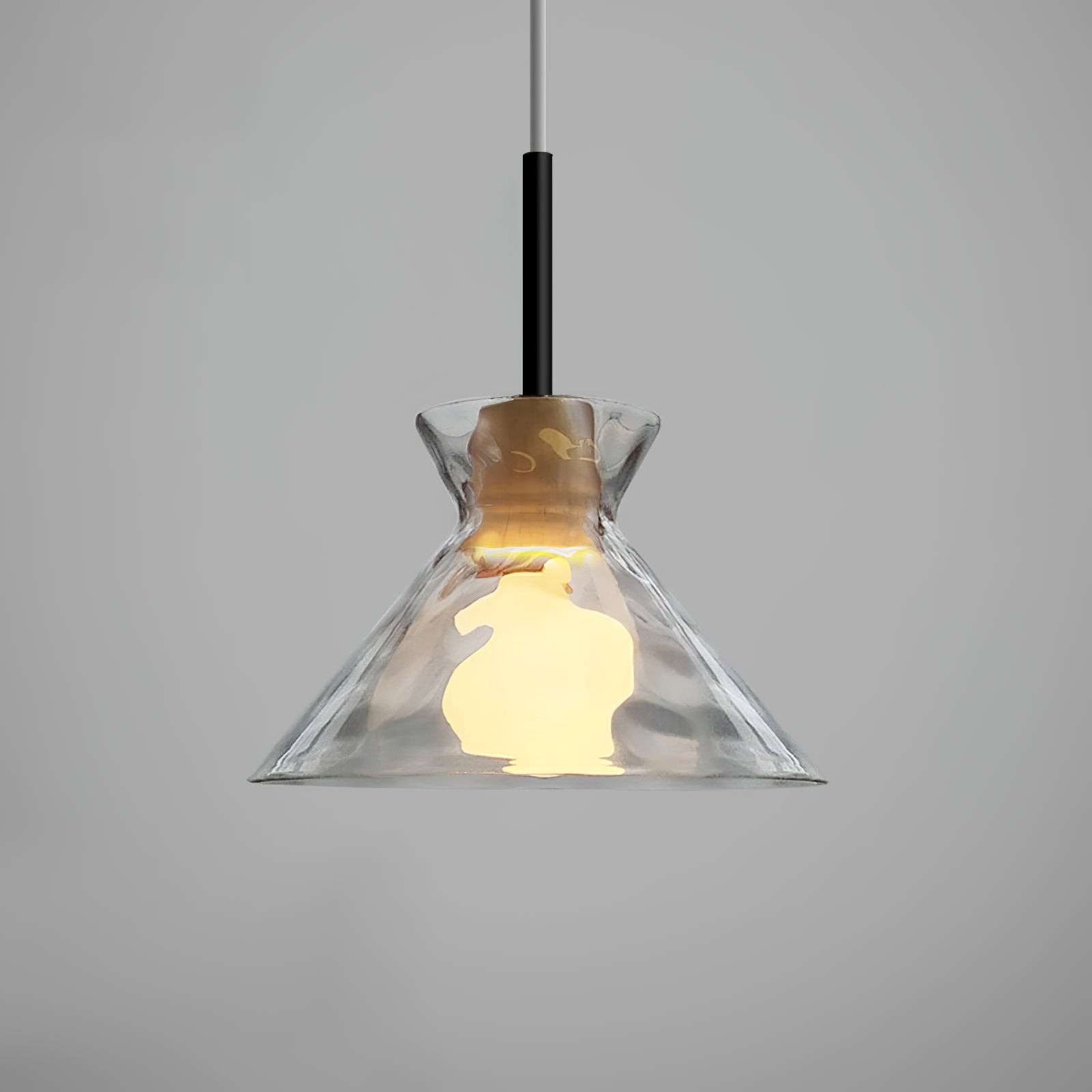 Wavy Glass Pendant Light - Ripple Glass Pendant Light for Dining Room K610