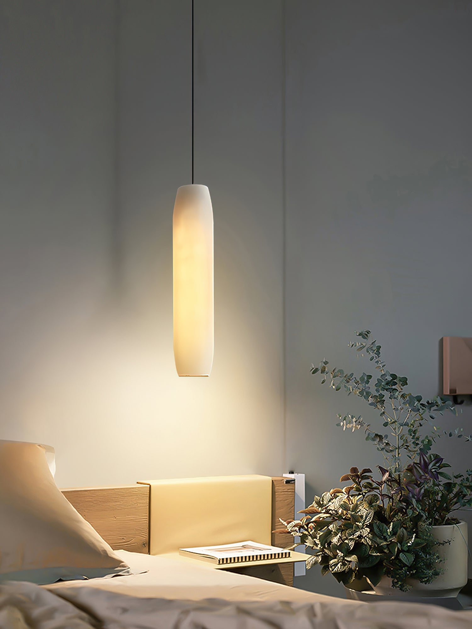 Alabaster Flute Pendant Light D436