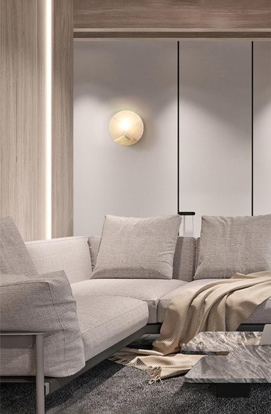 Pure Copper and Marble Wall Lamp