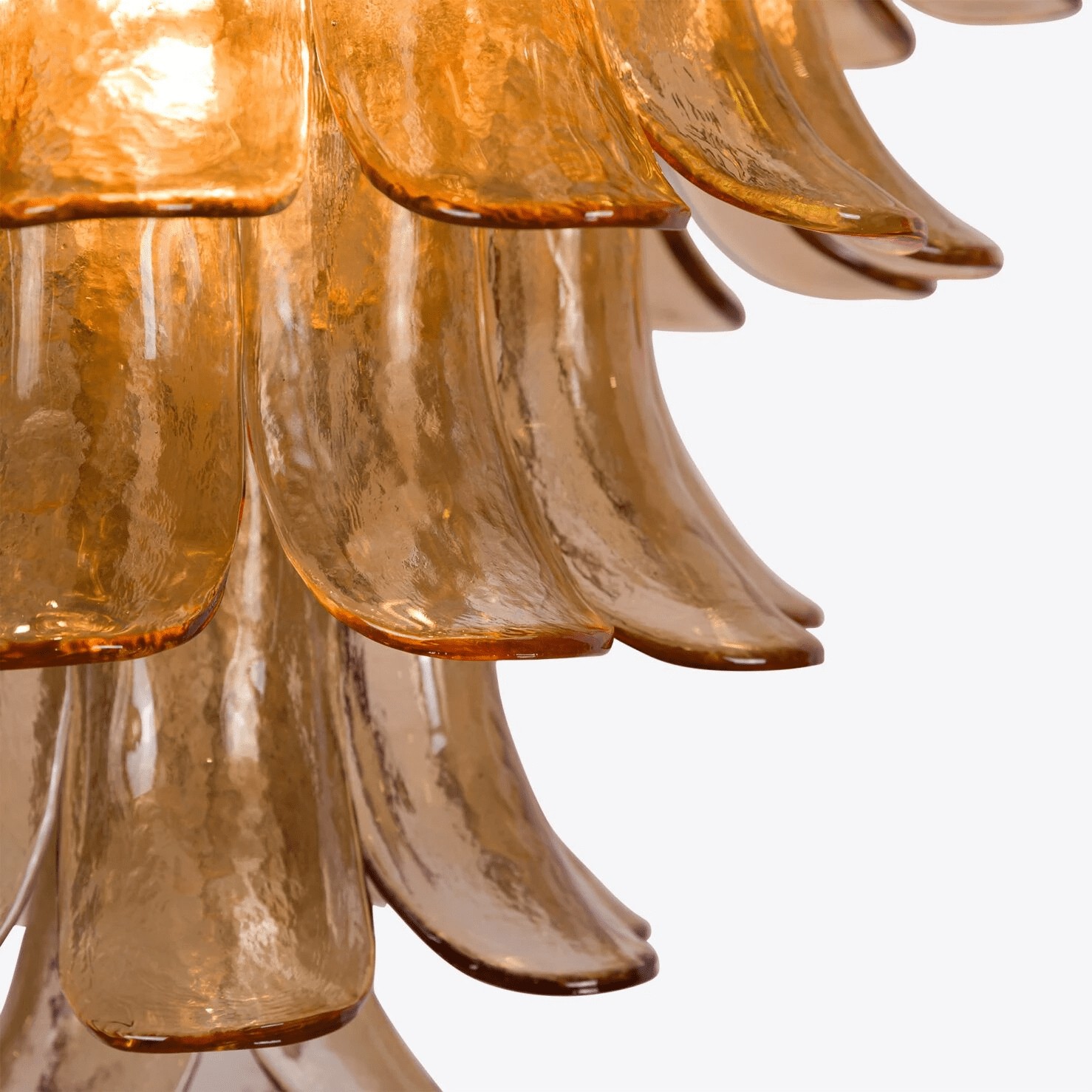 Murano Glass Petalo Chandelier - Mid Century Modern Chandelier For Stairwell And High Ceiling K2211
