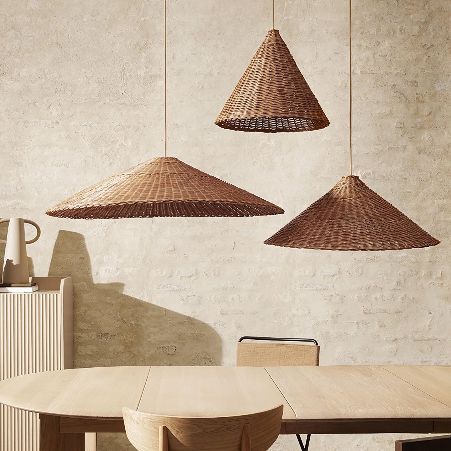 Rattan Hat Pendant Light Suitable For Living Room K612