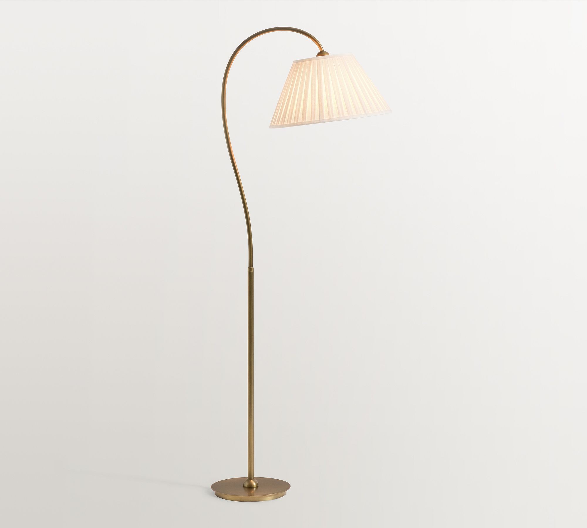 Luvora Pleated Shade Floor Lamp - Adjustable Linen Light in Farmhouse Style K1304