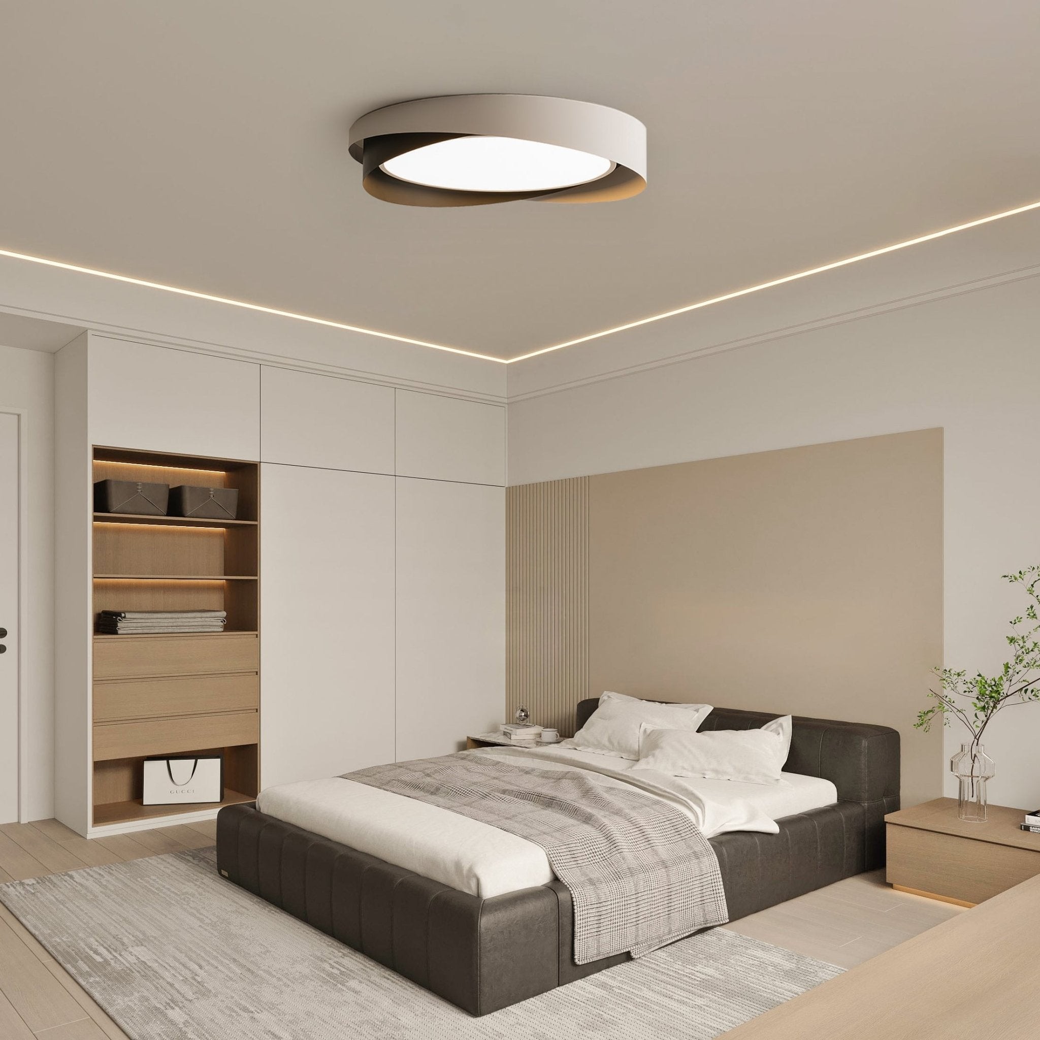 Nordic Style Modern Minimalist Wave Pattern Ceiling Lamp K611