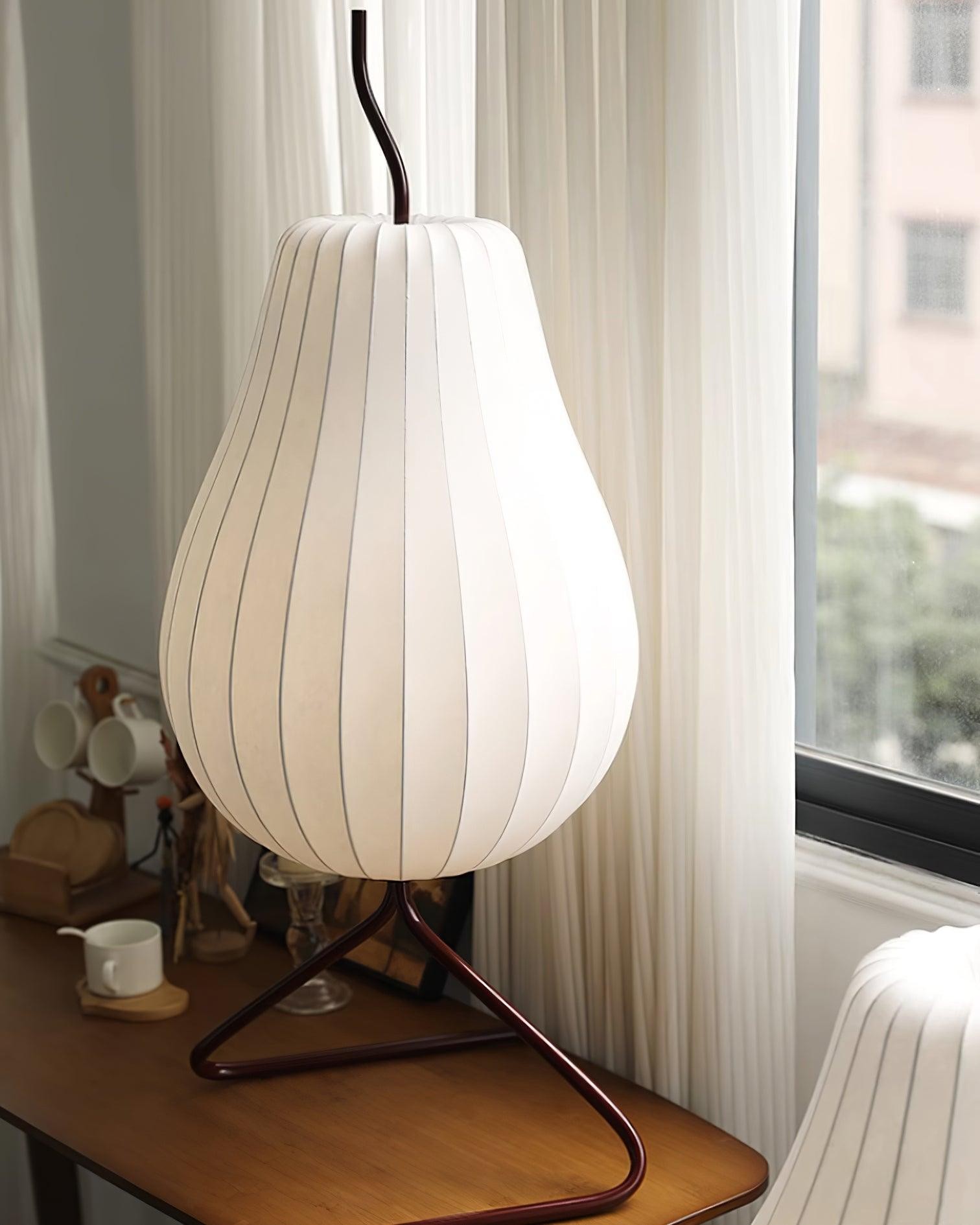 Pear-shaped Shite Floor Lamp Suitable For Living Room K581
