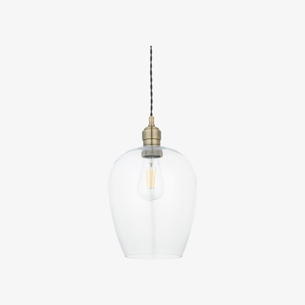Clarione Height-Adjustable Glass Pendant Light - Classic Art Deco Light K2004