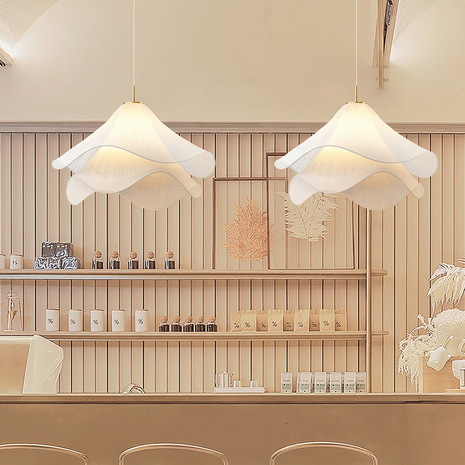Ethereal Draped Shade Pendant Light – Modern Ambient Light for Bedrooms & Lounges K1192