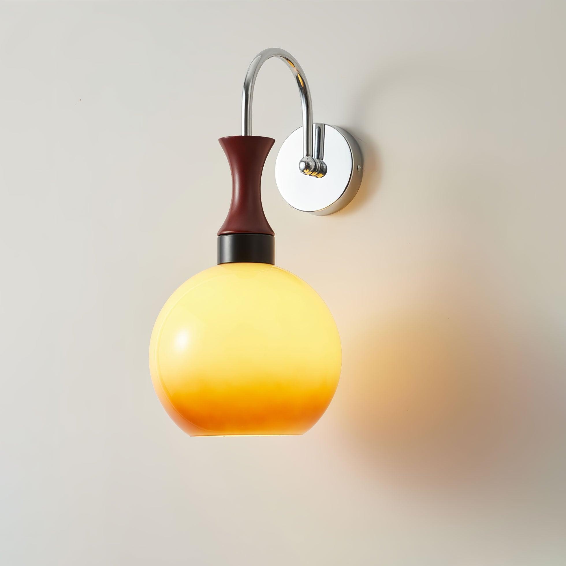 Spherical Yellow Wall Lamp K562