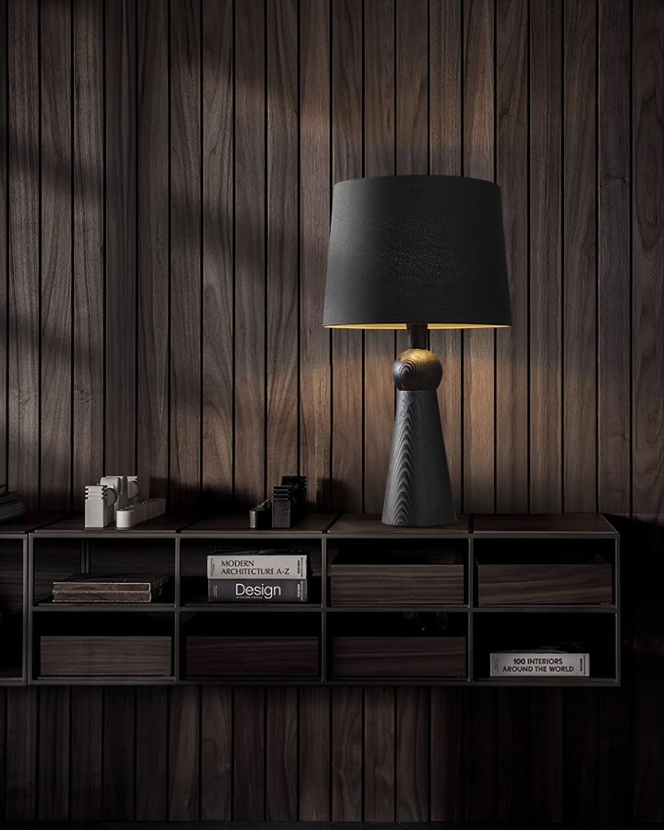 Nordic Retro Solid Wood Fabric Table Lamp K256
