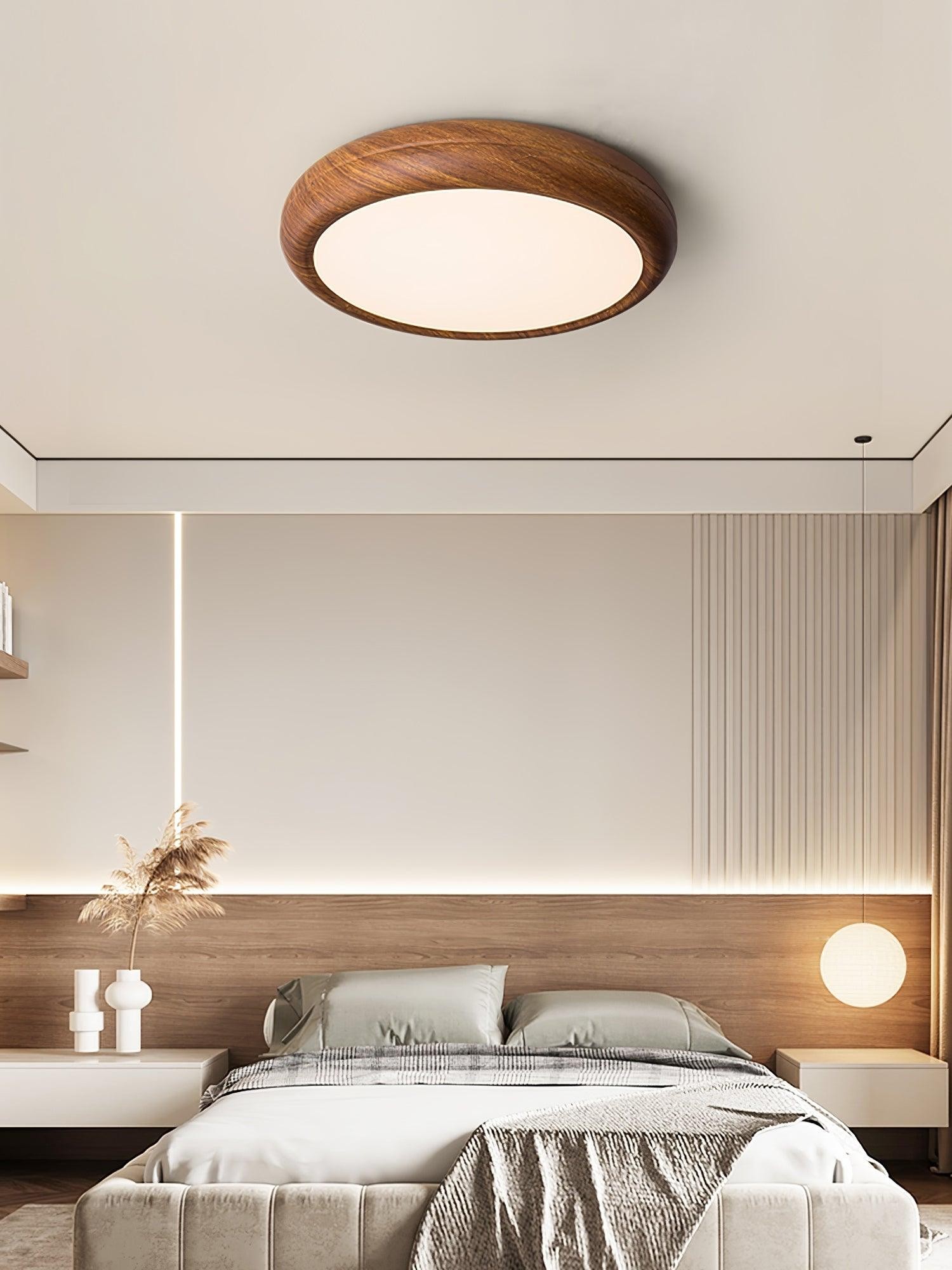 Wood Grain Round Ceiling Lamp K776
