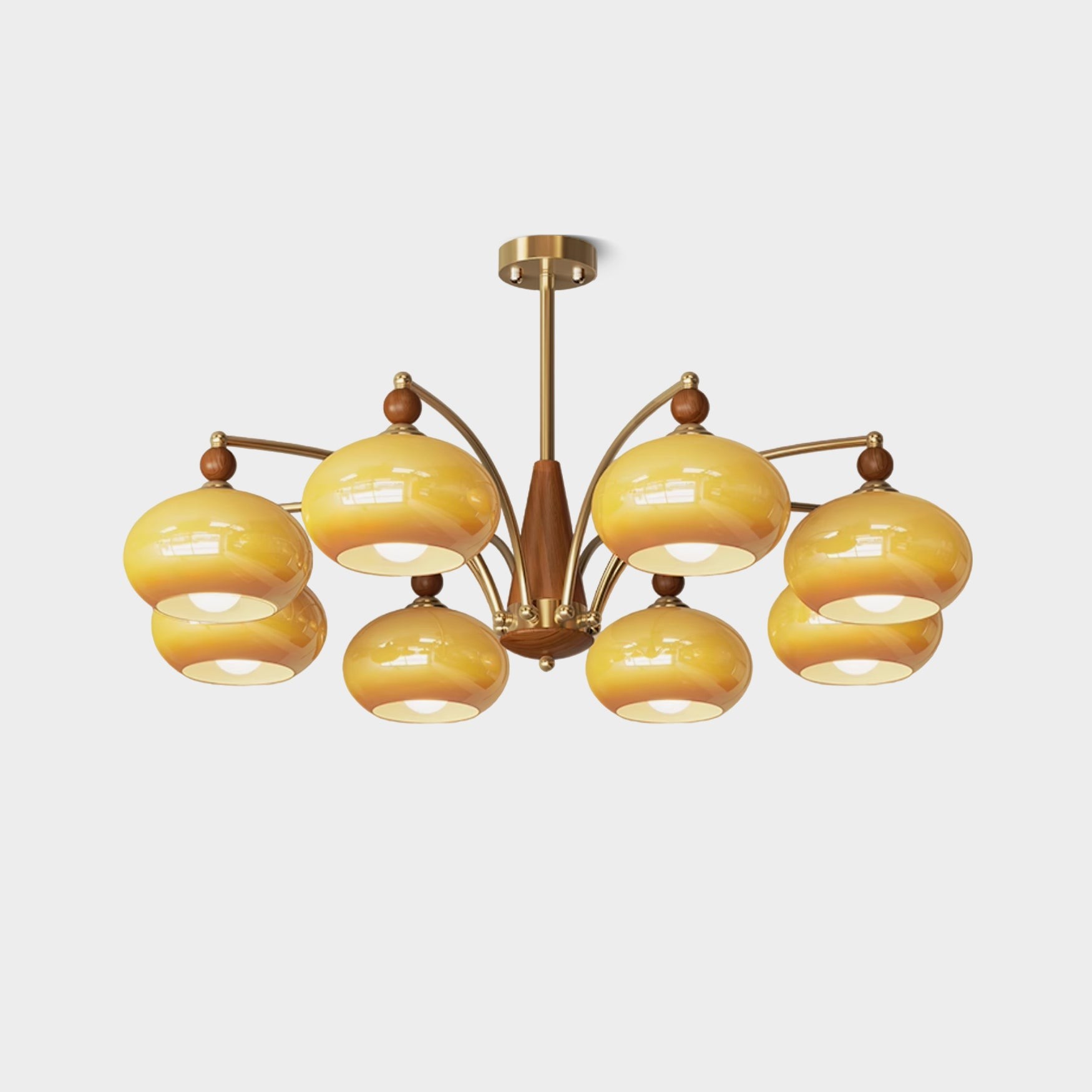 Vintage Multihead Persimmon Chandelier K623