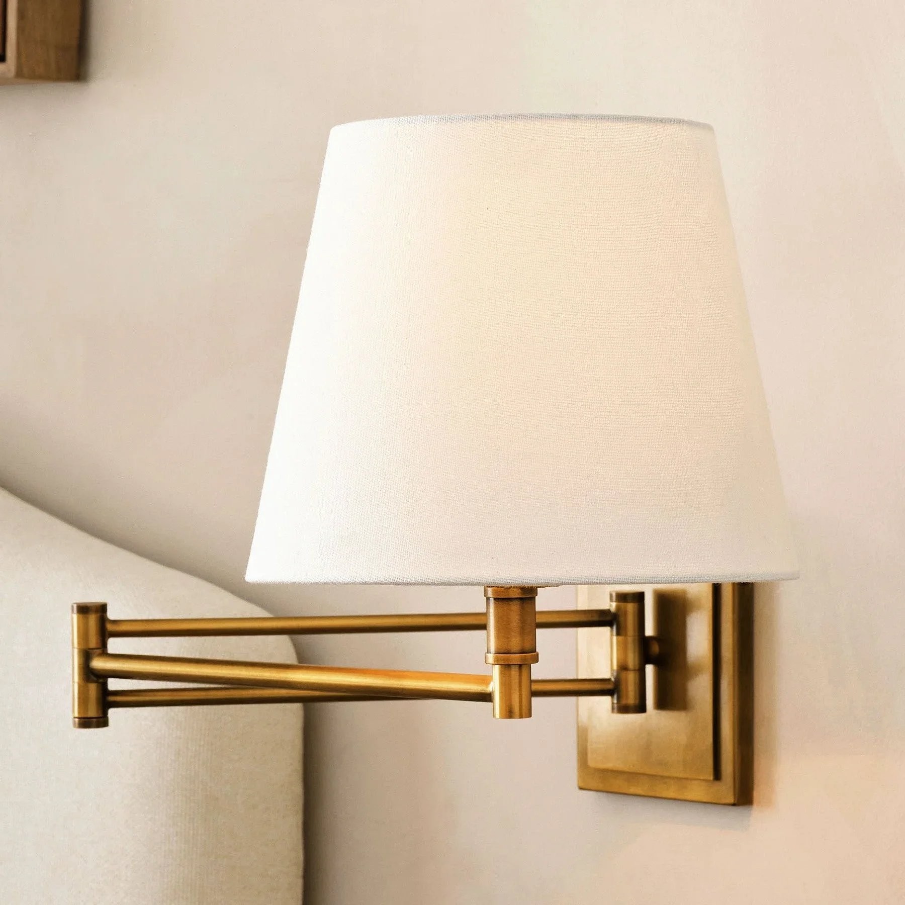 Arcuma Linen Shade Wall Light - Stylish Illumination for Living Room and Bedroom K2075