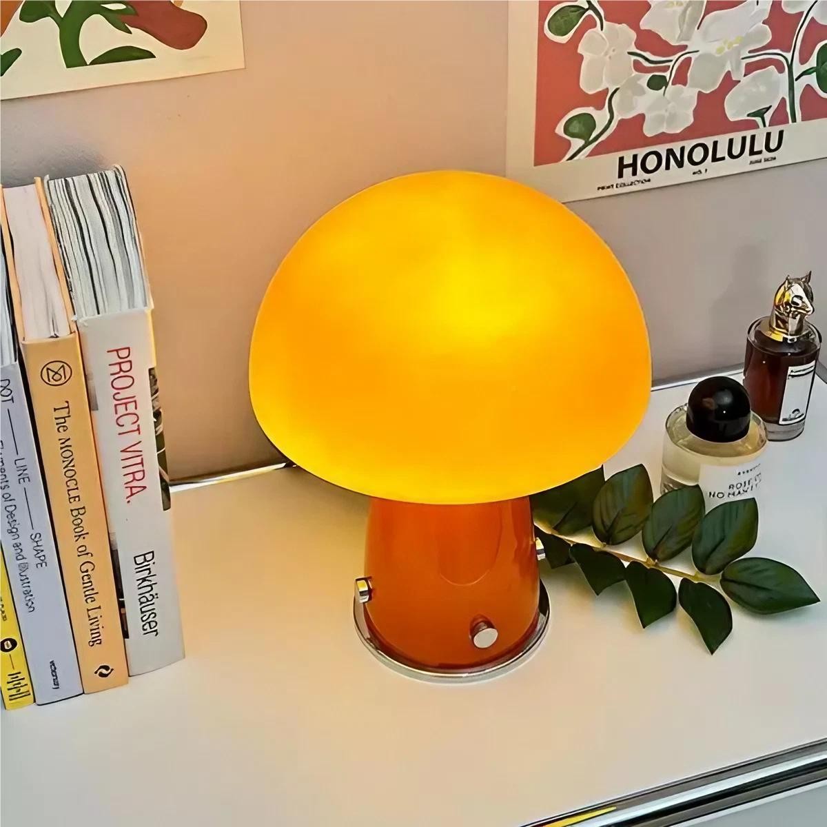 Modern Bauhaus Glass Mushroom Table Lamp K60