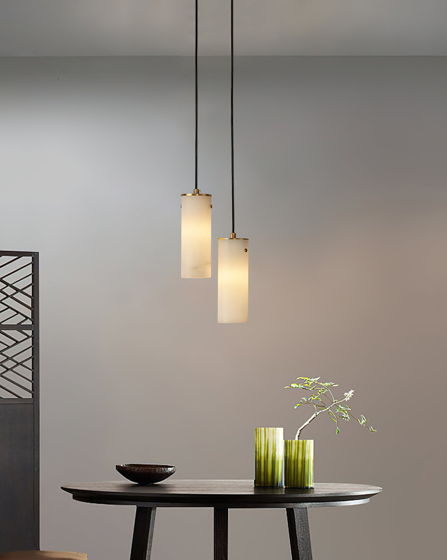 Nula Vertical Alabaster Pendant Light D426