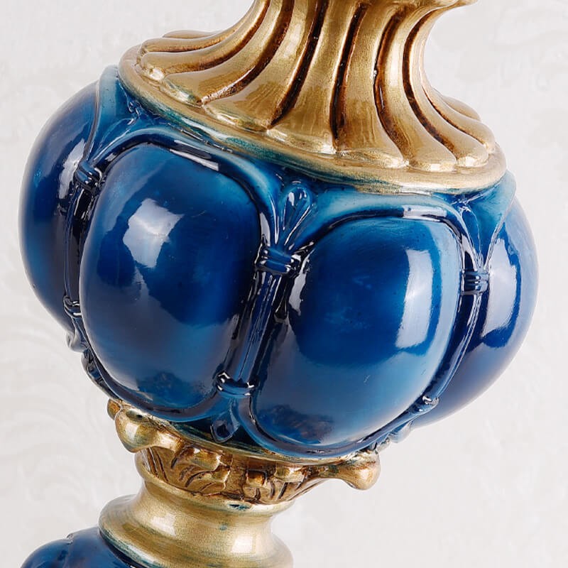 Palace Decoration Design Dark Blue Fabric Table Lamp K714