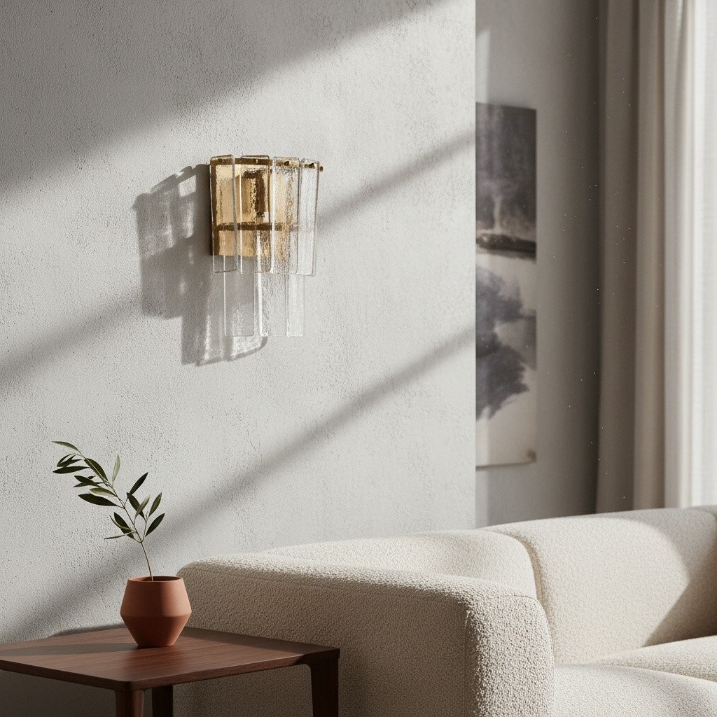 Lumvey Stylish Glass Wall Sconce - Modern Design Wall Light for Ambiance Hallways K1705
