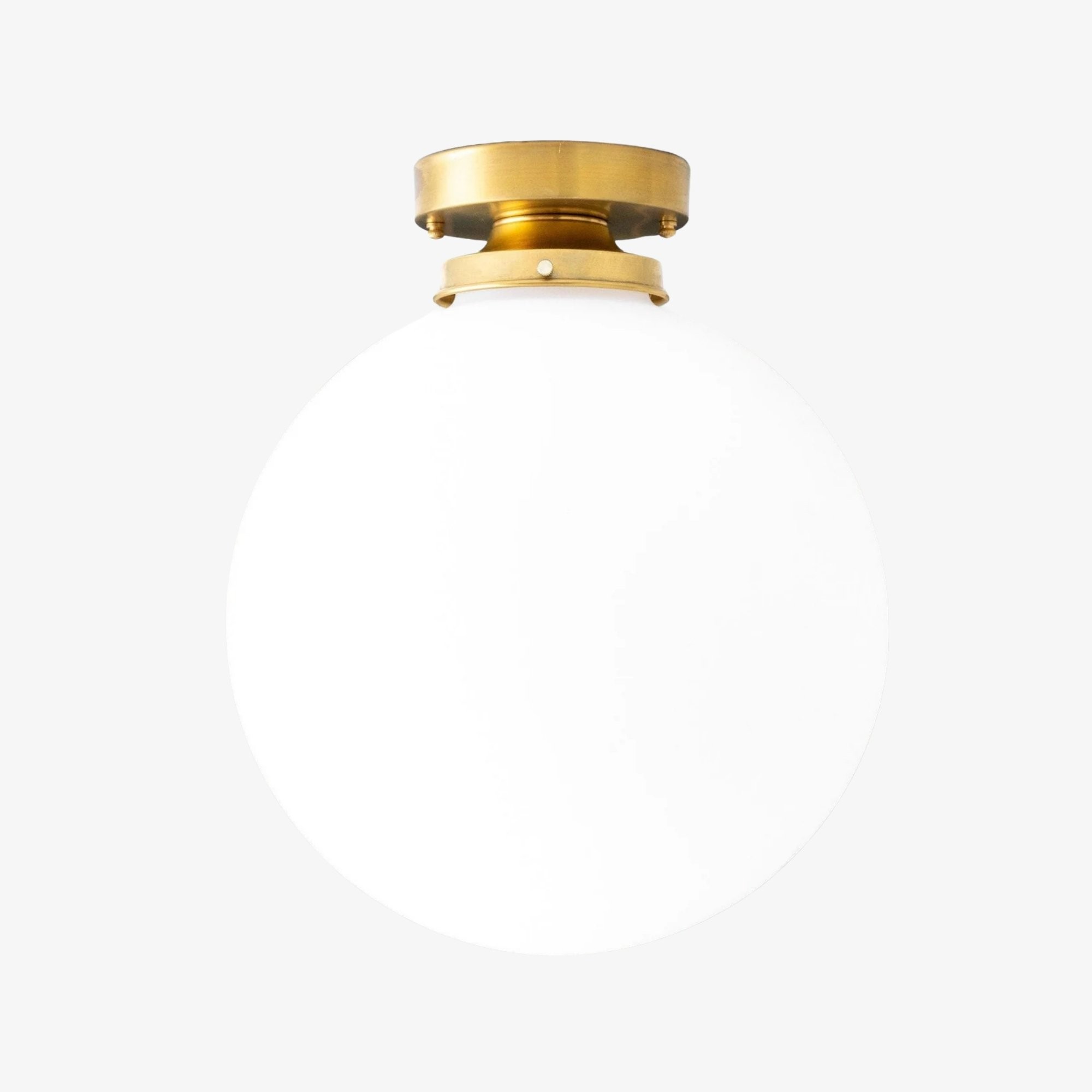 Glorica Glass 12 Inch Globe Ceiling Light - Frosted Glass Art Deco Pendant And Flush Mount K1507