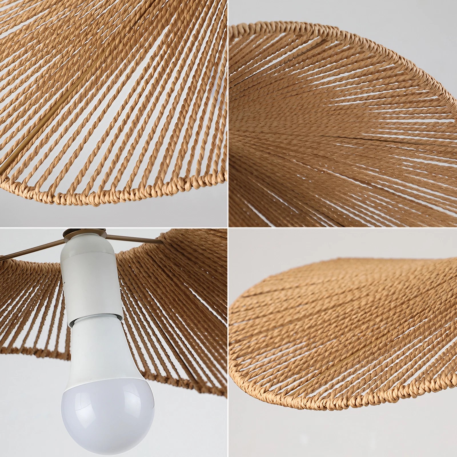 Wabi Sabi Straw Hat Rattan Pendant Light K70